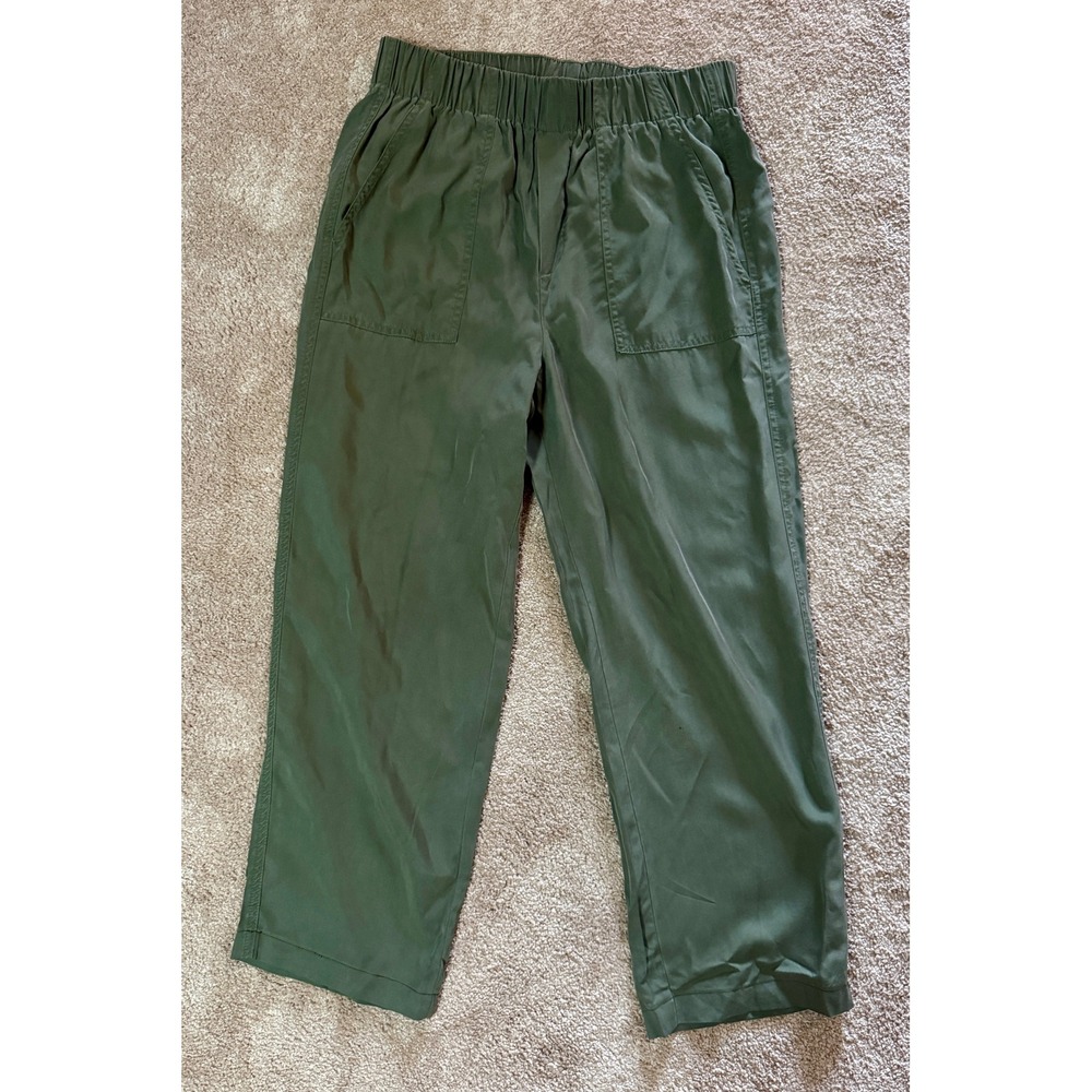 Saks‎ Fifth Avenue Olive Green Elastic Waist Pants Women's M